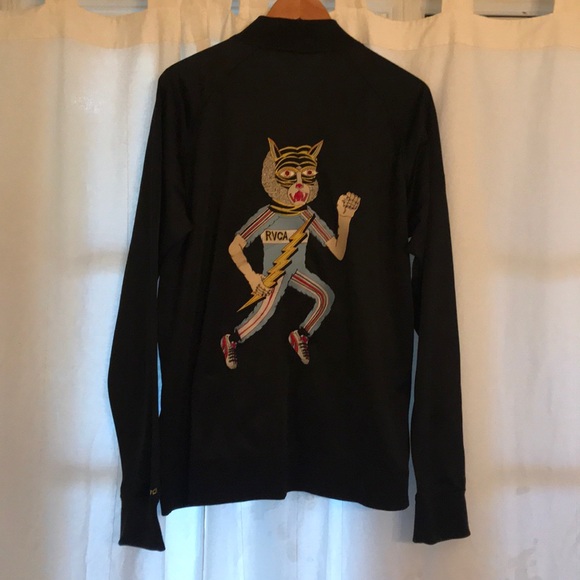 RVCA Embroidered Track Jacket - Picture 3 of 7